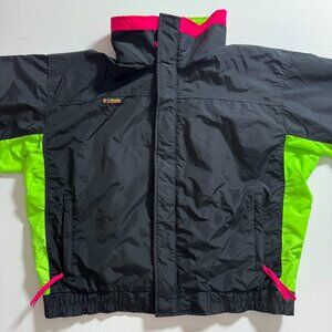 Columbia Full Zip Jacket Vintage Mens Large Black Bugaboo Windbreaker